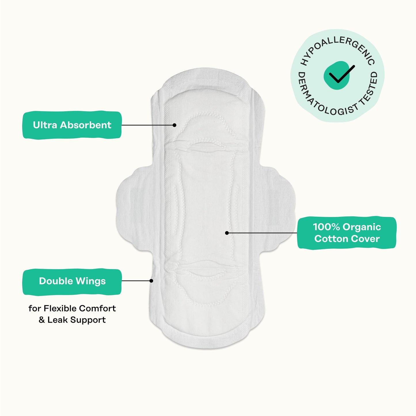 The Honey Pot Company - Cooling Herbal - Regular - Pads for Women