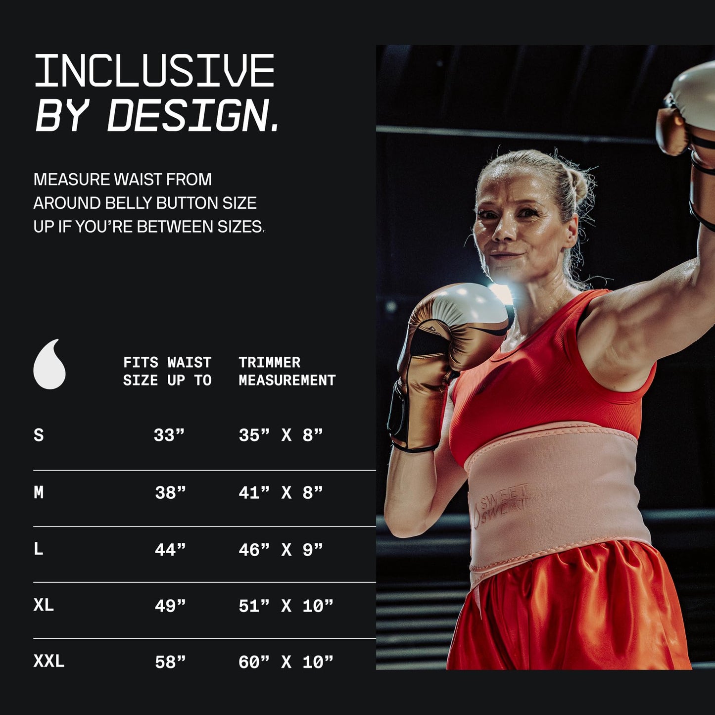 Sports Research Sweet Sweat Waist Trimmer (Core Series) - Premium Sweat Enhancing Fitness Band for Women & Men - Adjustable Fit · Latex-Free Neoprene - Matte Black, Large