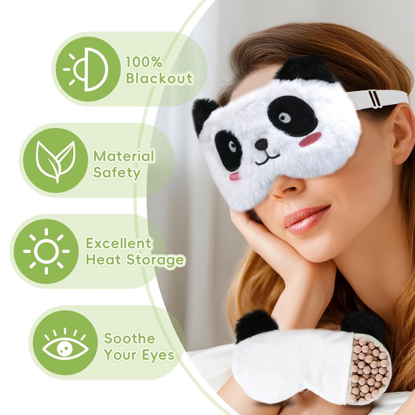 my novel things Microwave Heating Pad with Heated Eye Mask 3PK for Relieve Fatigue Period Cramps Menstruation Microwavable Animal Heated Pad Unscented Compress for Dry Stye Eyes Women Birthday Gift