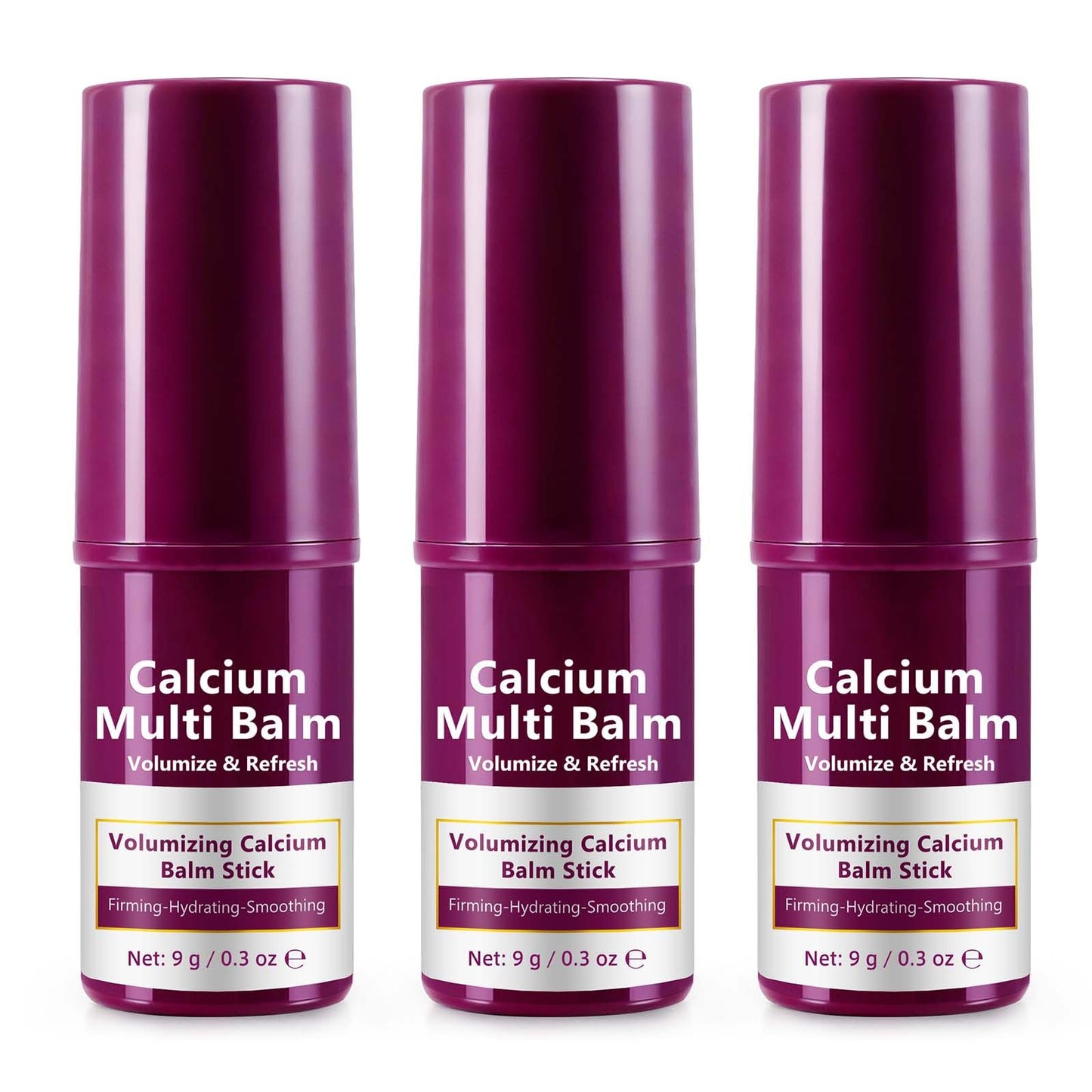 Calcium Enriched Multi Balm Stick, Collagen Moisturizing Stick, Nourishing Calcium Volume Multi-Purpose Balm, Skin Care All In One for Face, Eyes, Neck, Hydrating & Firming For All Skin Type 9g(3)