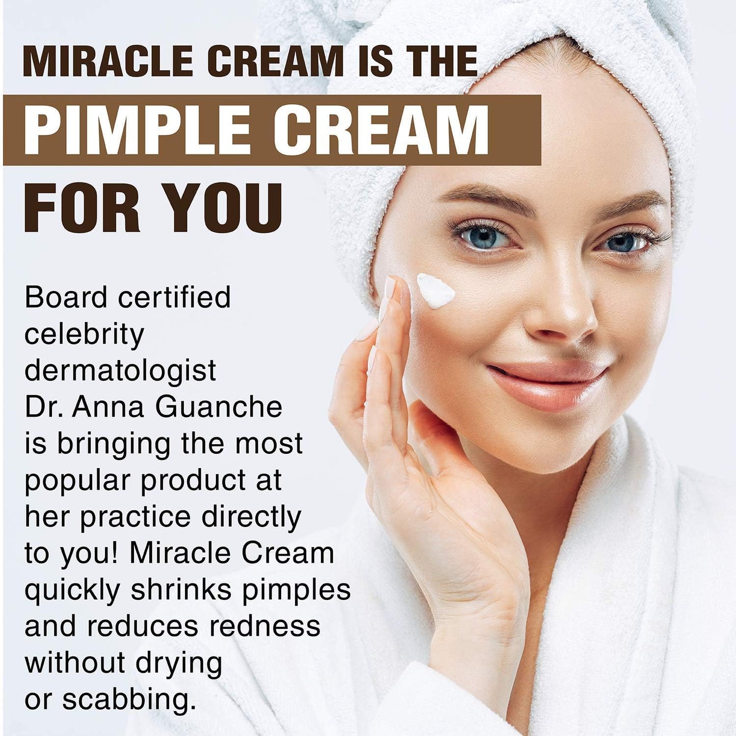 Anna Guanche MD Miracle Cream - Acne Treatment that Quickly Reduces Pimples & Redness .5mL