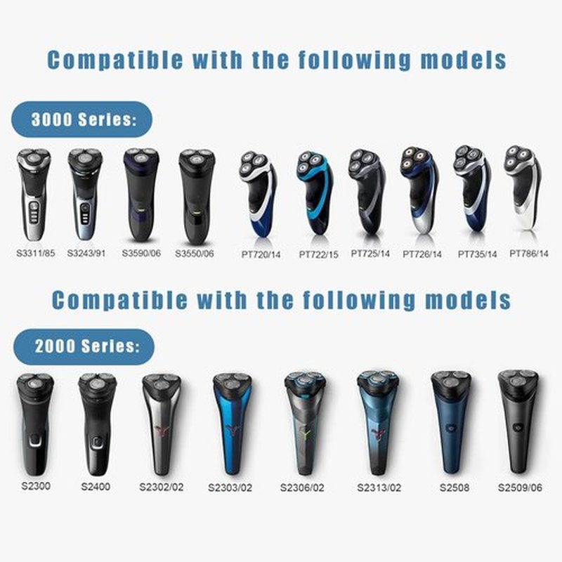 SH30 Replacement Heads Compatible with Philips Norelco Series 3000 3000, 2000, 1000 and S738 S738 Electric Shavers,Comfortable Shaving Heads 9 Pack
