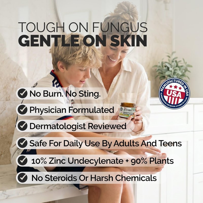Antifungal Cream for Skin Fungus - Extra-Strength Treatment for Athletes Foot, Jock Itch & Ringworm | Tea Tree Oil Relief
