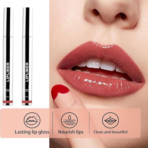 2PCS Timbersonic Peel Off Lip Liner,Timbersonic Peel Off Lip Stain,Timbersonic Lip Stain,Long Lasting Lip Stain Peel Off,Timbersonic Peel Off Lip Stains For Women,For All Skin Type (#02+#03)