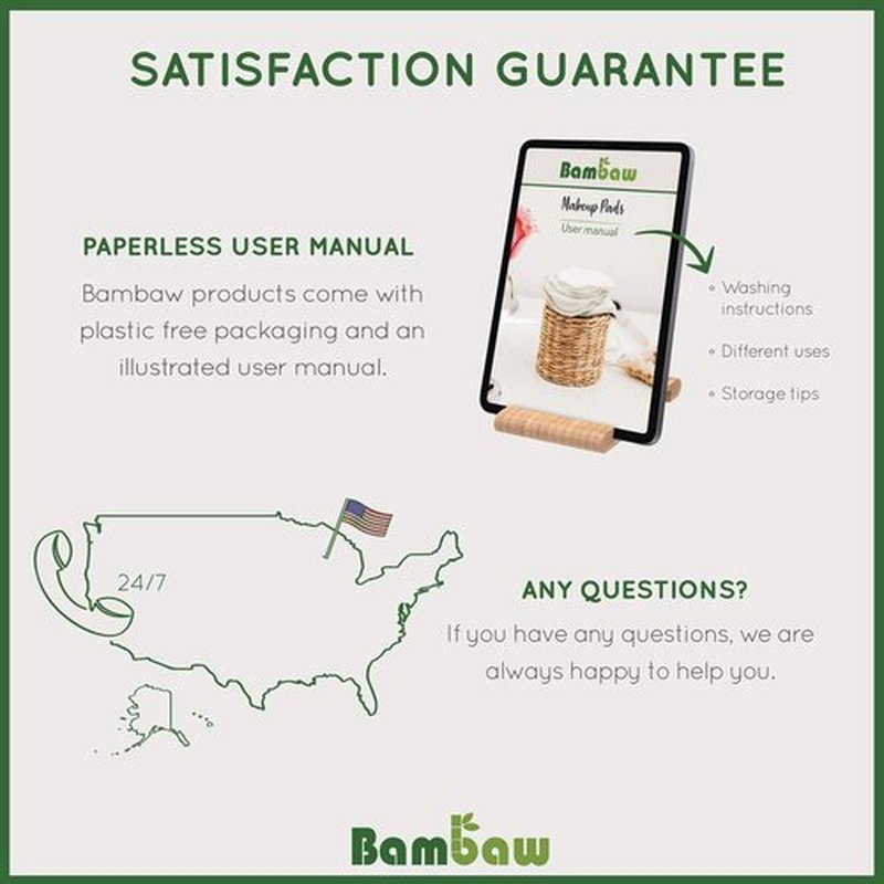 Bambaw Reusable Makeup Remover Pads | 16 Cotton Rounds with Laundry Bag | Reusable Cotton Pads for Face | Eye Makeup Remover Pads | Cotton Rounds for Face | Reusable Cotton Rounds | Cotton Pads