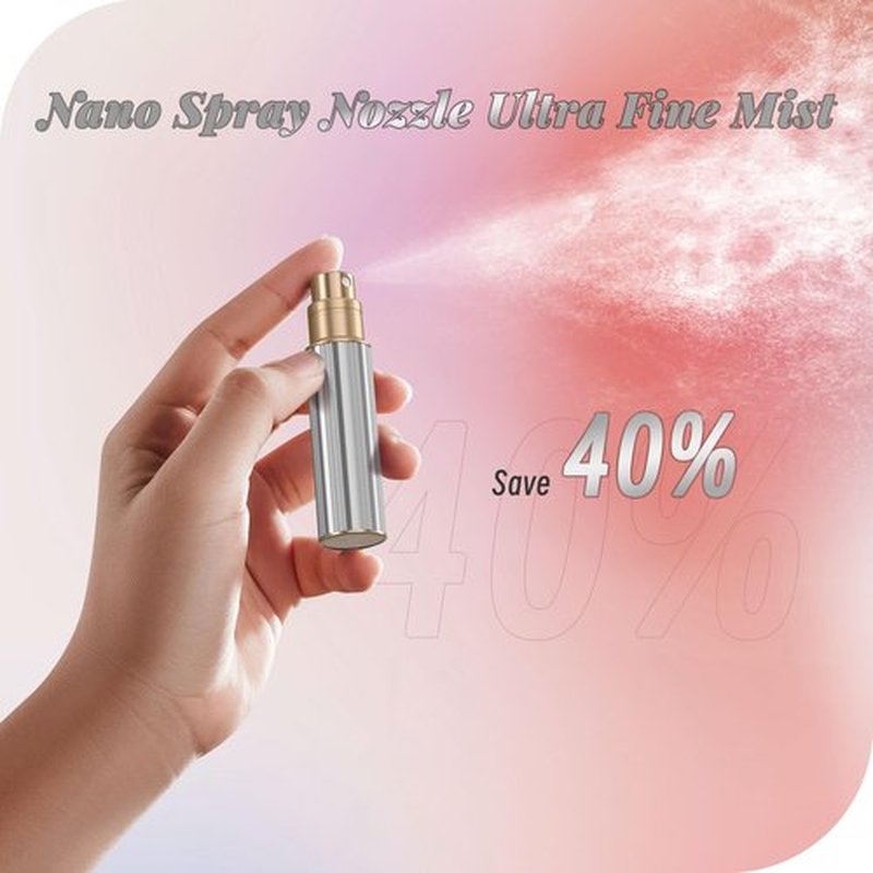 YIERSO 5ml Perfume Travel Refillable Bottle,Bottom-Filling Perfumes Atomizer,Mini Cologne Dispenser, Portable Fragrances Sprayer Pocket Size Perfume Container for Women Men Cruise Trip Gift (Silver)