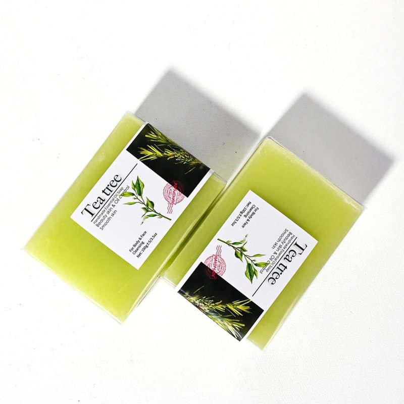 Handmade Essential Oil Soap - Exfoliating & Moisturizing Tea Tree Cleansing Bar for All Skin Types | Deep Cleansing Face & Body Wash