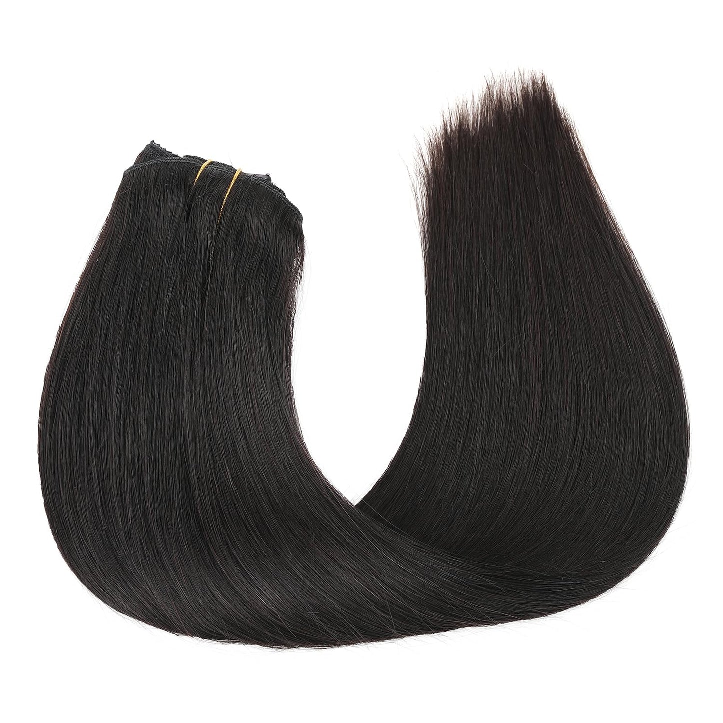 Human Hair Clip in Extensions,120g 8pcs Clip in Human Hair Extensions Straight Remy Hair Clip In Extensions #1B Natural Black 22inch Clip In Real Hair Extensions