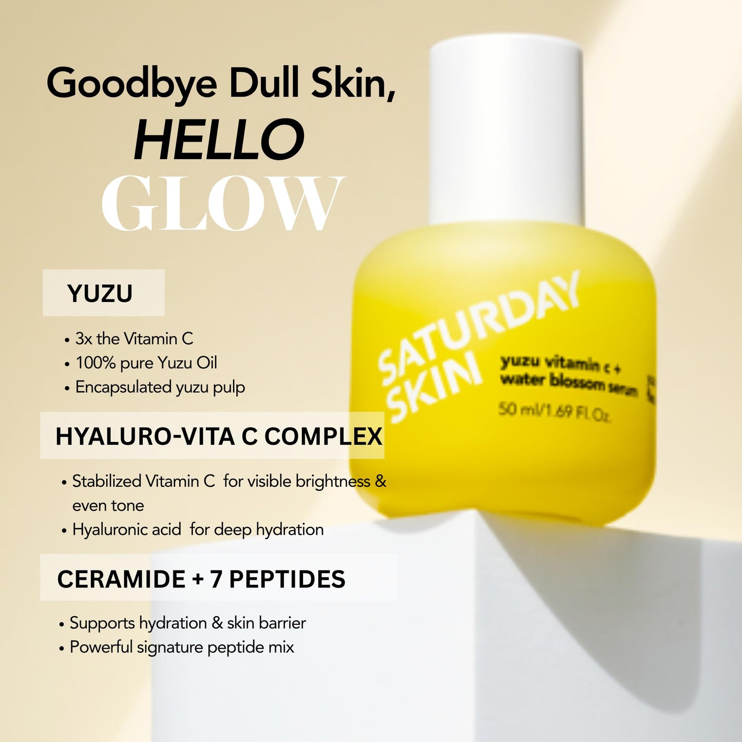 Saturday Skin Yuzu Vitamin C Serum for Face – Brightening Serum