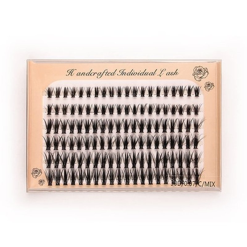 BlueSmurfs Individuals Lashes Extensions Fluffy 30D DIY Cluster Eyelashes Natural Faux Mink False Eye Lashes Multipack of 120 Mini Lash Clusters Volume (8-12mm Mix, 0.07 C Curl)