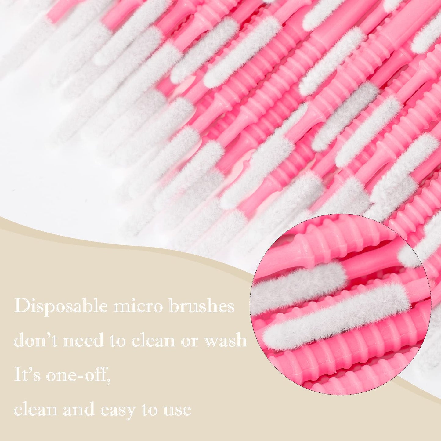 G2PLUS Micro Cotton Swabs, 200pcs Disposable Micro Applicator, Microswabs for Eyelash Extensions, Micro Applicator Brush Cleaning Tool for Lashes, Dental, Nails, Eyeliner and Personal Care (Pink)