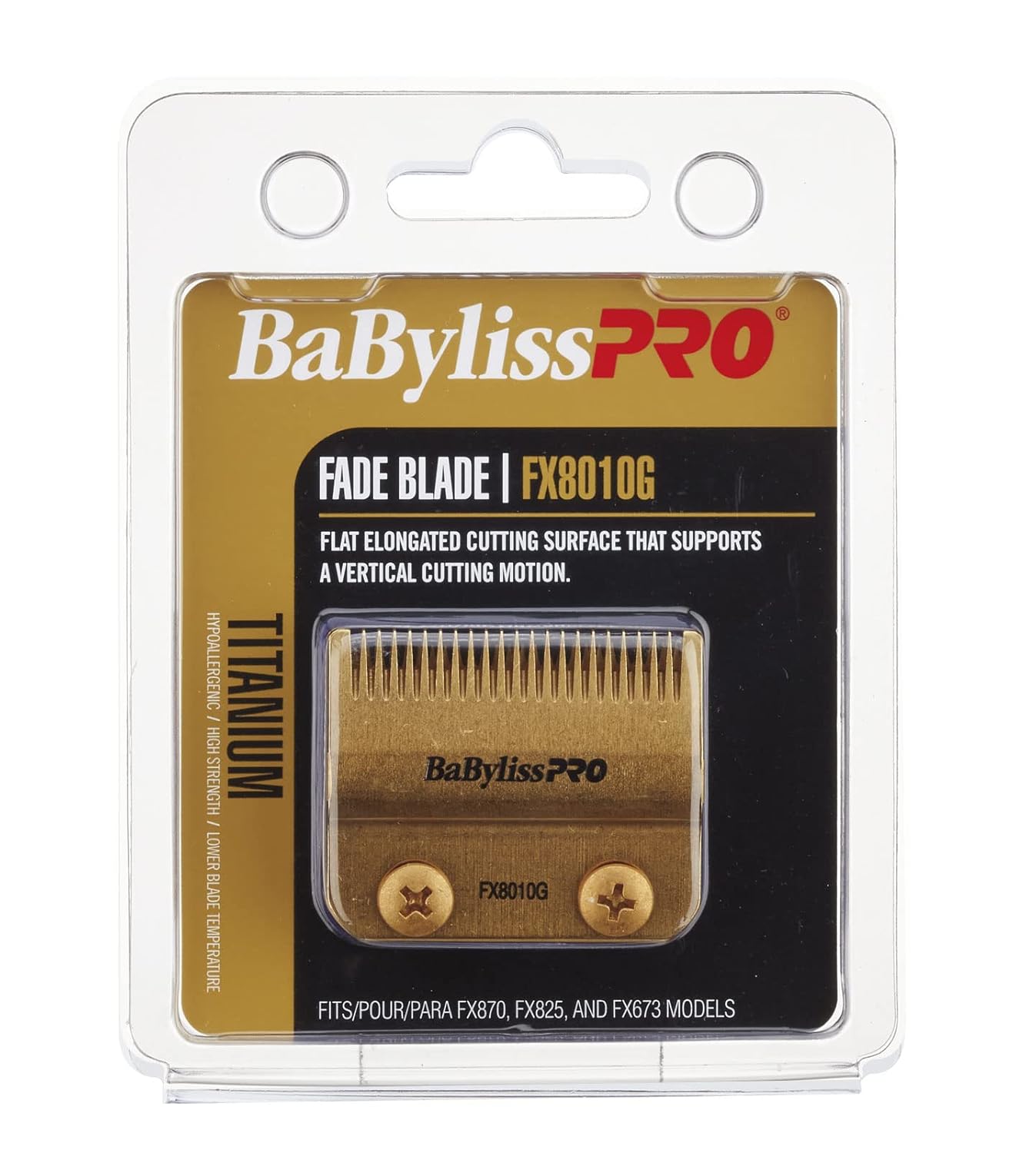 BaBylissPRO Replacement Fade Clipper Blades for FX870, FX825, FX673 Clippers and most 2-hole blade systems