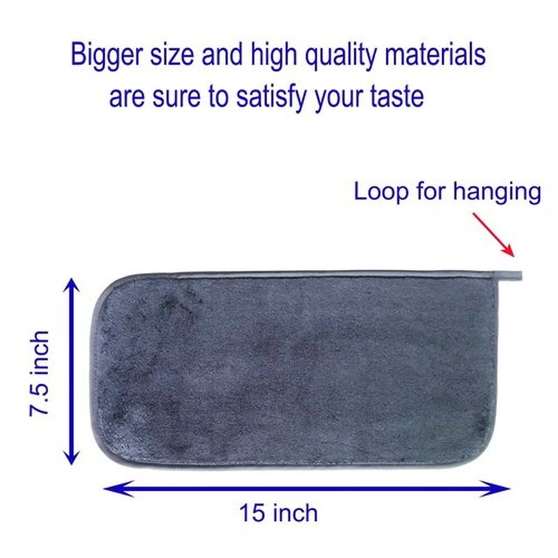 Makeup Remover Cloth (5 pack) Reusable Microfiber Makeup Remover Face Towel Removing All Makeup With Just Water Soft for All Skin Types 7.5 X 15 inch Grey