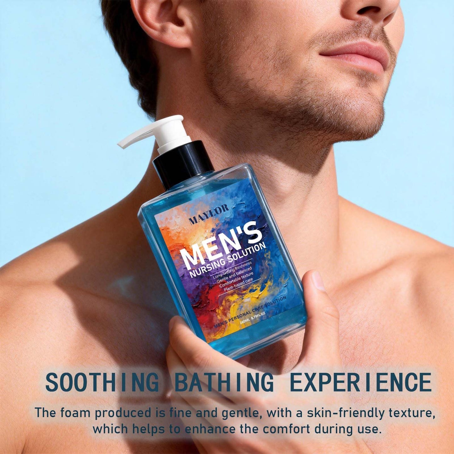 MAYLOR Men’s Intimate Wash, pH Balanced Plant-Based Formula for Sensitive Skin, Gentle Hydrating Cleanser with Long-Lasting Freshness, Daily Body Wash (1)