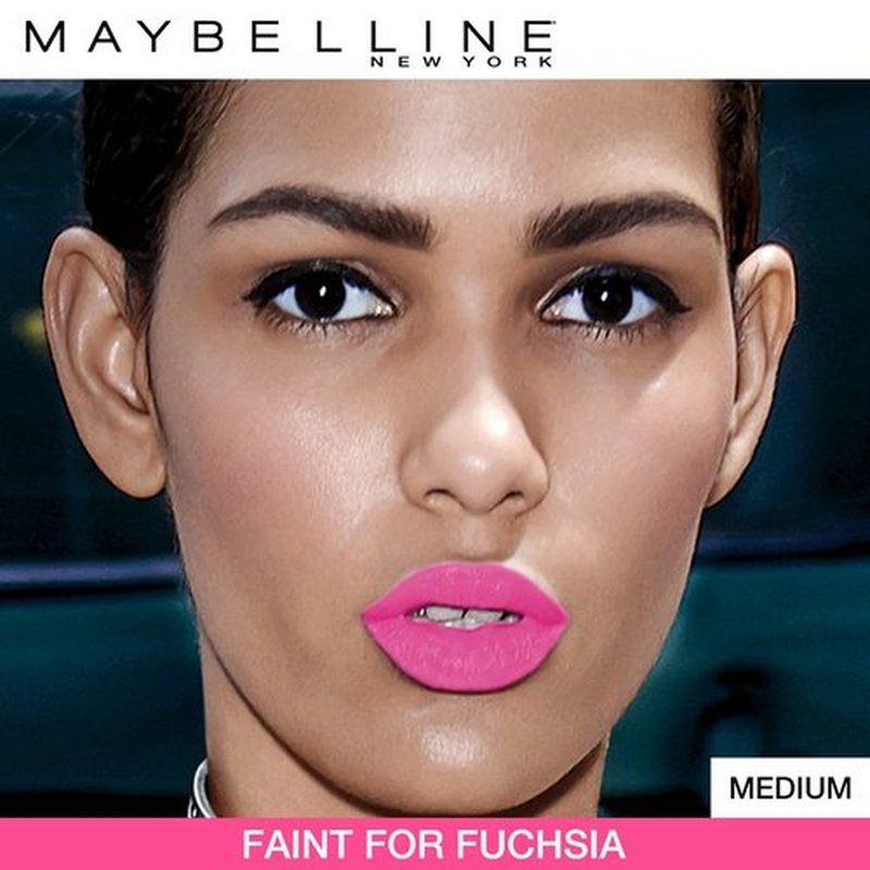 Maybelline Color Sensational Creamy Matte Lipstick, Faint For Fuchsia, 0.15 oz.