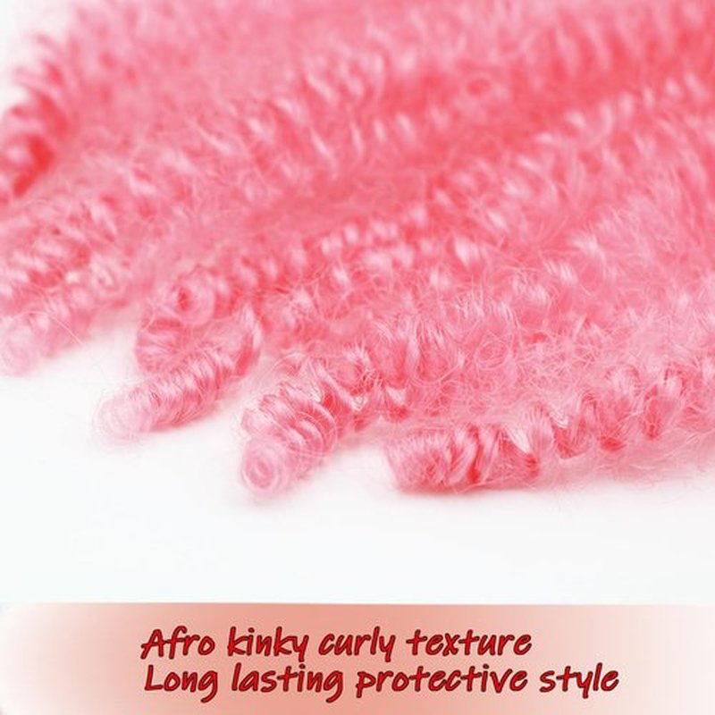IXIMII 6 Packs Hot Pink Pre-Separated Springy Afro Twist Hair 12 Inch Soft Pre-Separated Marley Braiding Hair Pre-Fluffed Synthetic Hair Extensions for Distressed Faux Locs,Spring Twists,Passion Twist