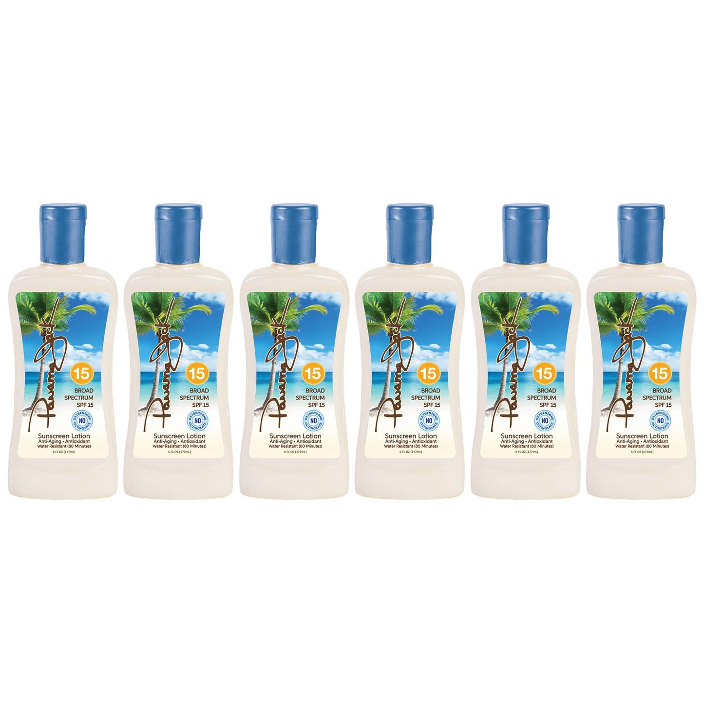 Panama Jack Sunscreen Suntan Lotion - SPF 15, Broad Spectrum UVA/UVB Protection, PABA, Paraben, Gluten & Cruelty Free, Water Resistant (80 Minutes), 6 FL OZ