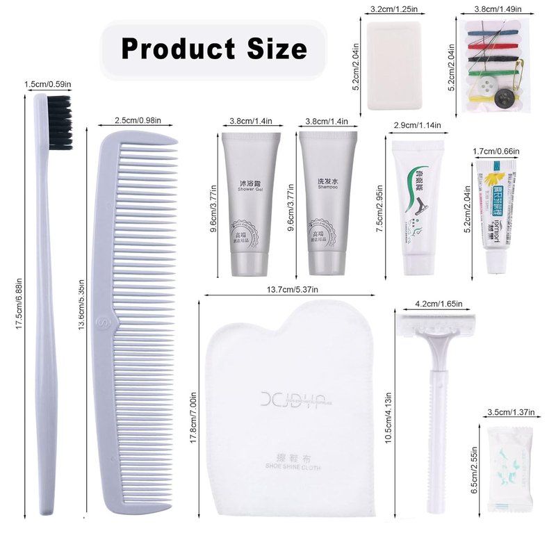 Travel Hygiene Kit - Fully Equipped & Individually Packed Convenience Kits | Perfect for Hotels, Home, Camping, Travel (Pack of 25)