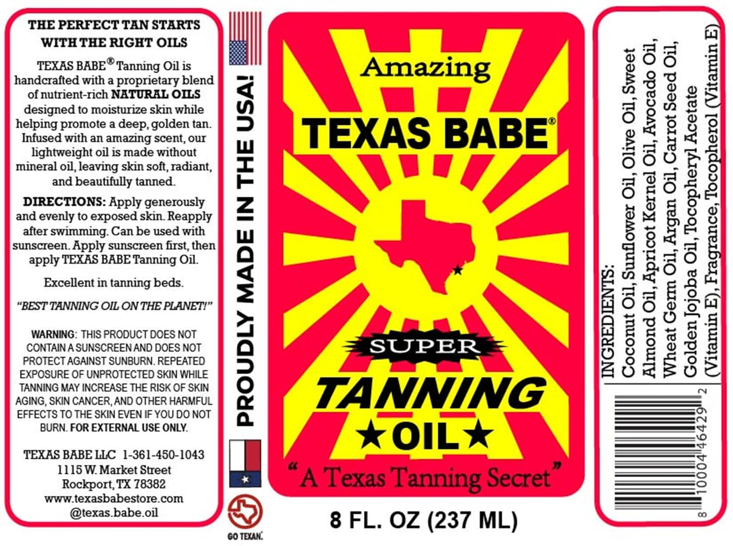 Texas Babe Tanning & Moisturizing Oil - 2 Pack