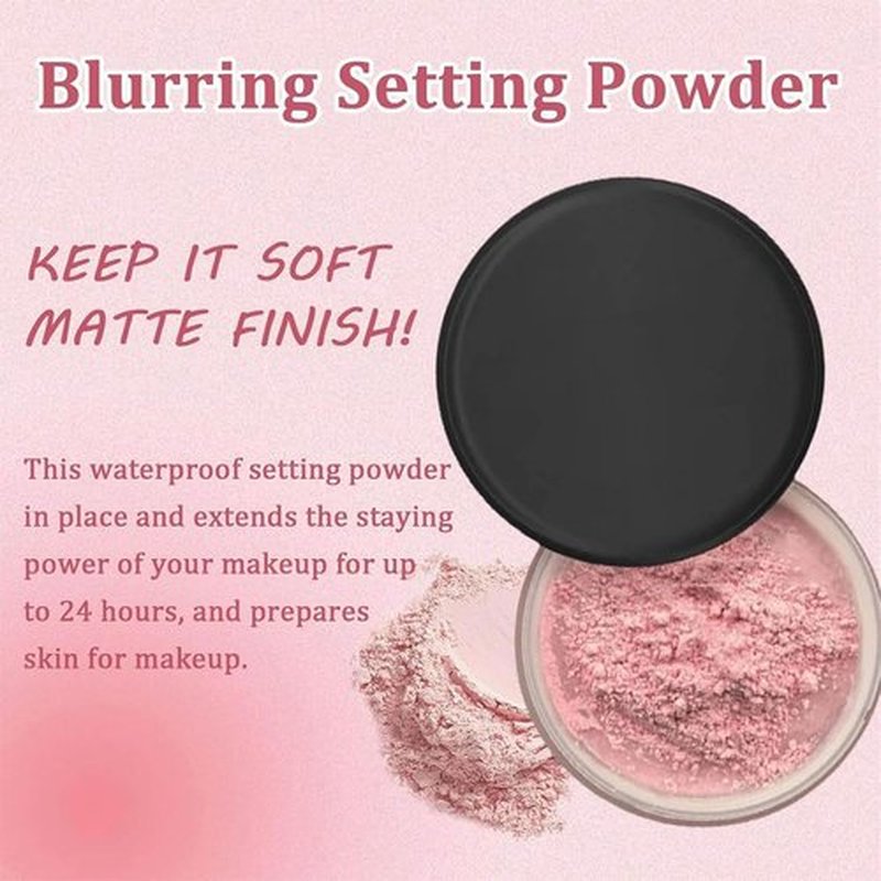 Powder Blurring, Pink Powder, Pink Setting Powder, Blurring Setting Powder, Blurring Pink Setting Powder (2pcs)
