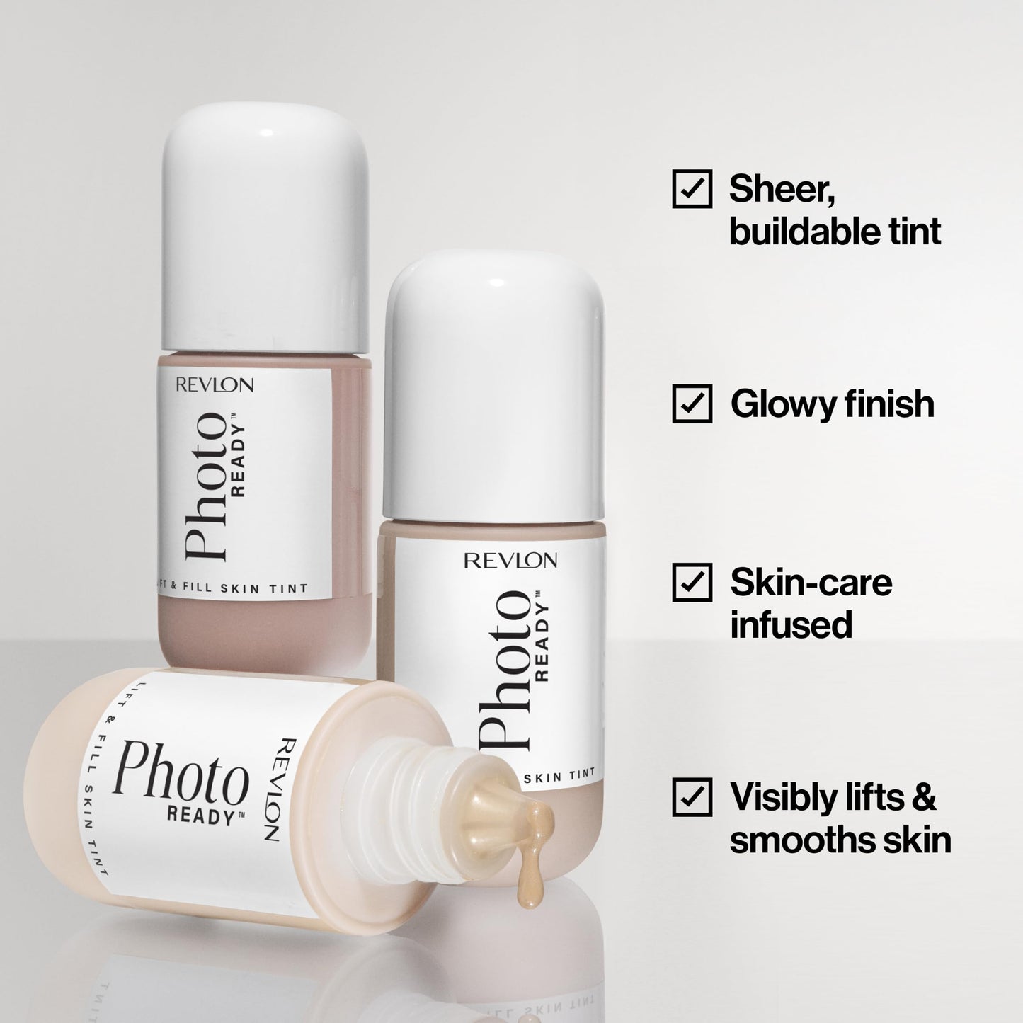 Revlon PhotoReady Lift + Fill Skin Tint, 150 Medium-Deep, 1 fl oz