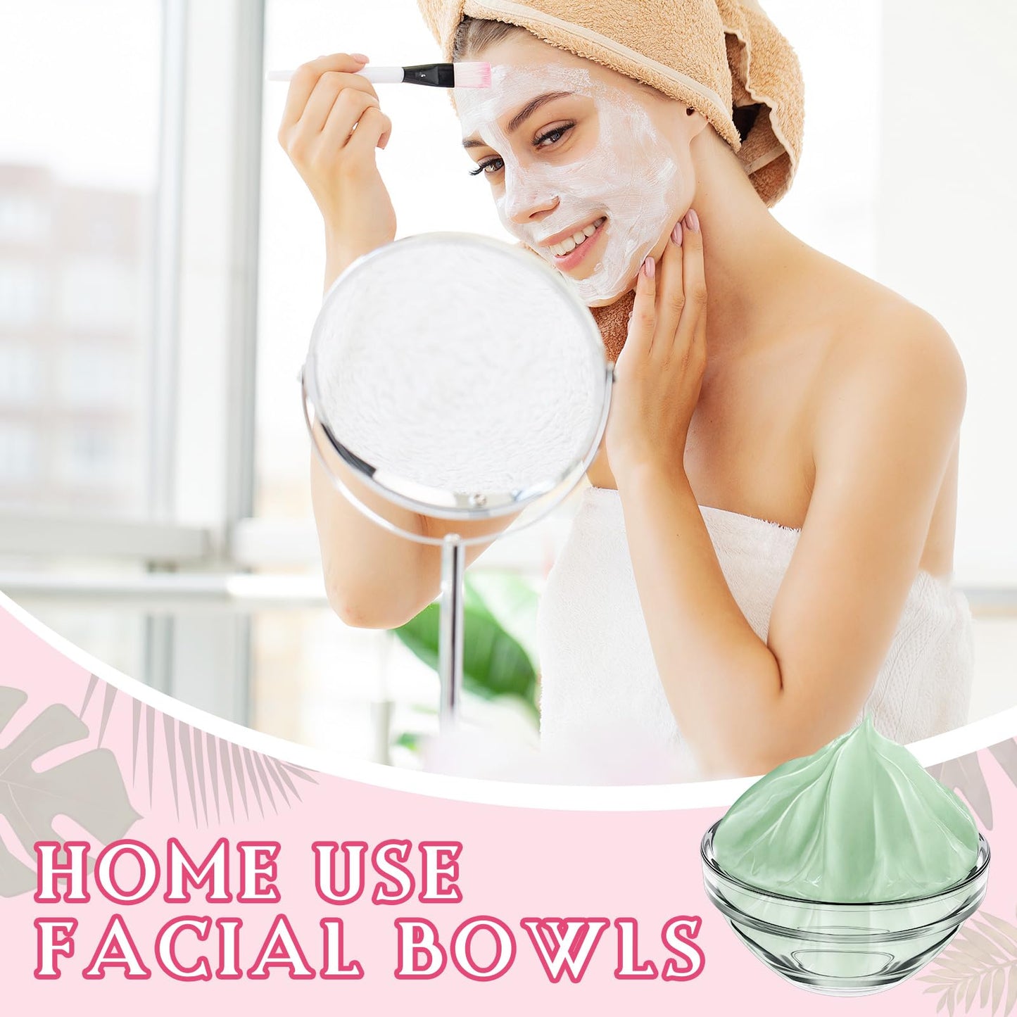 Teenyyou 20 Pcs Facial Bowls Esthetician Small Glass Facial, 3 Inch Clear Prep Measuring Bowl, DIY Face Mask, Mud Mask & Skincare Products for Home and Salon Use Face Care Supplies