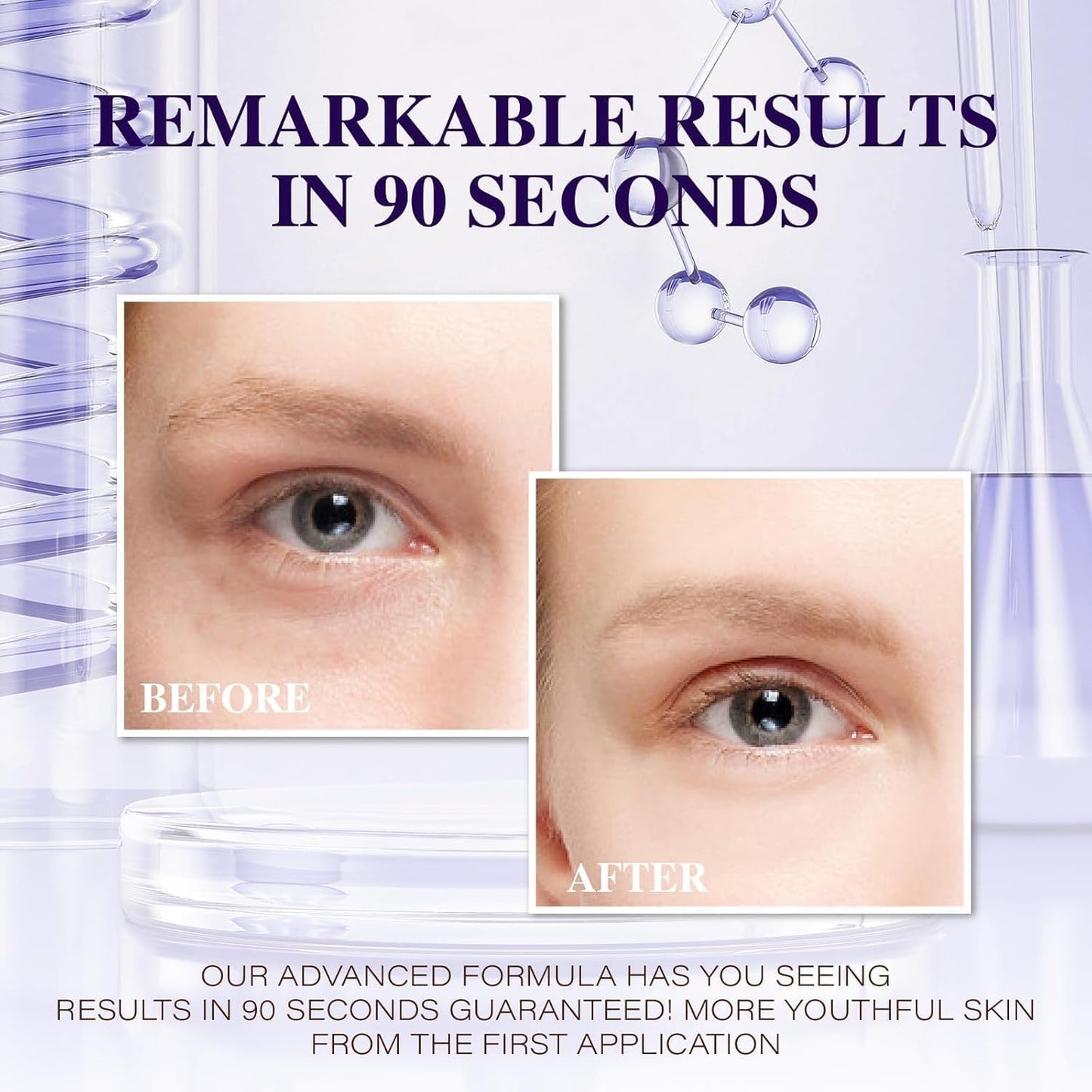 Contain 8% Caffeine Hyaluronate Hydrolyzed Collagen Polypeptide Eye Essence,Strengthen the Removal of Bags, Dark Circles, Wrinkles, Melasma,Instant Face Lift, Suitable for Face, Anti-Wrinkle Neck 2.0