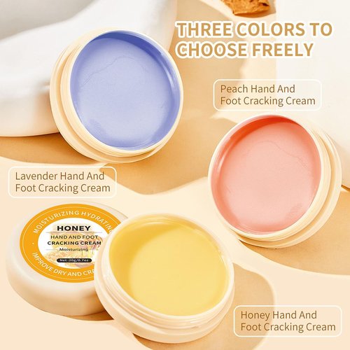 Feet Care Cream Foot Cream Hand Moisturizer for Dry Cracked Heels Knees Elbows Callus,Smoothing Foot Cream for Dry Cracked Heels and Feet Softens Skin Exfoliates Dead Skin for Men Women,20g- Lavender