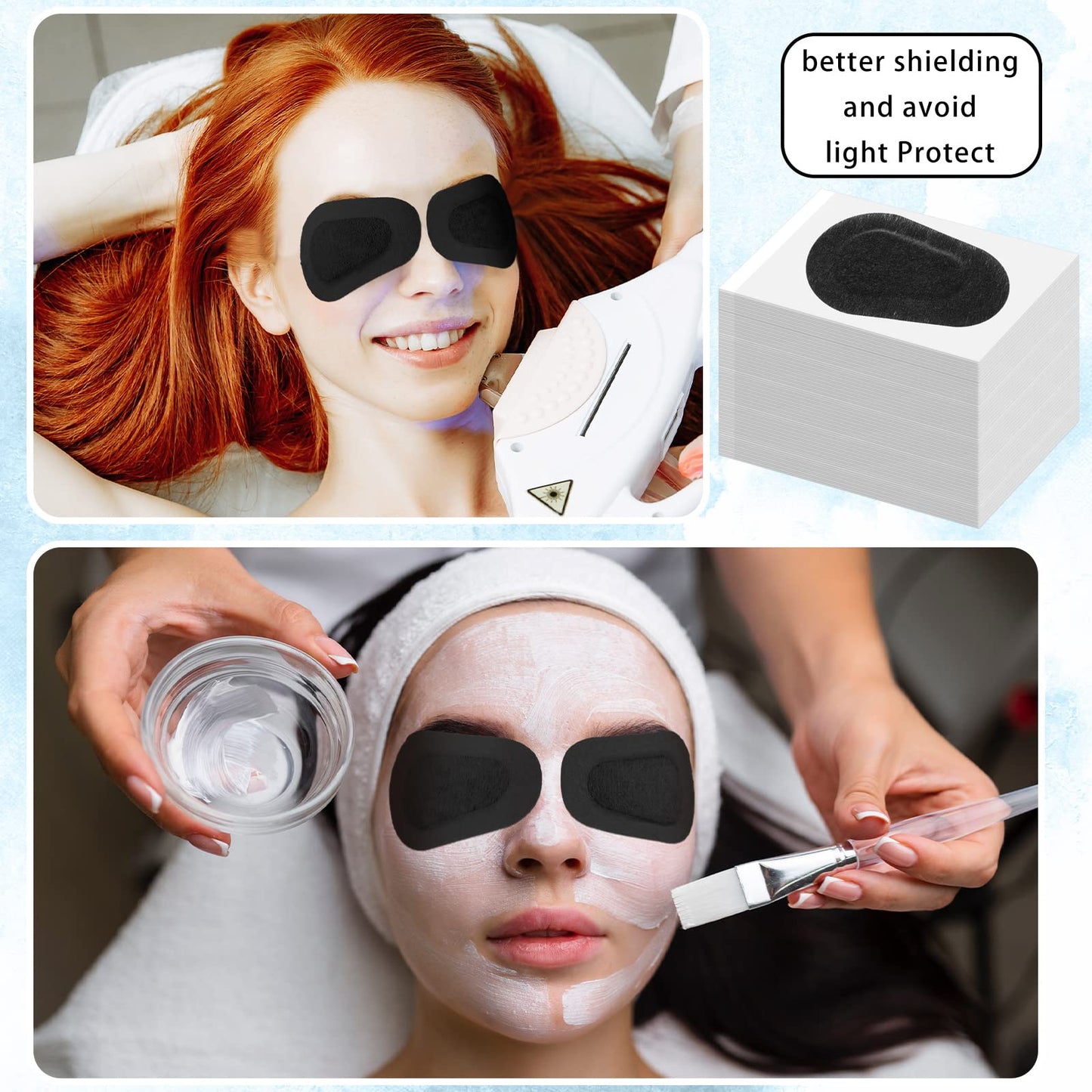 Panitay 40 Pcs Adhesive Eye Patches for Adults Eye Patch for Disposable Breathable Amblyopia Lazy Adhesive Bandages for Men(3 x 2 Inch,Black)
