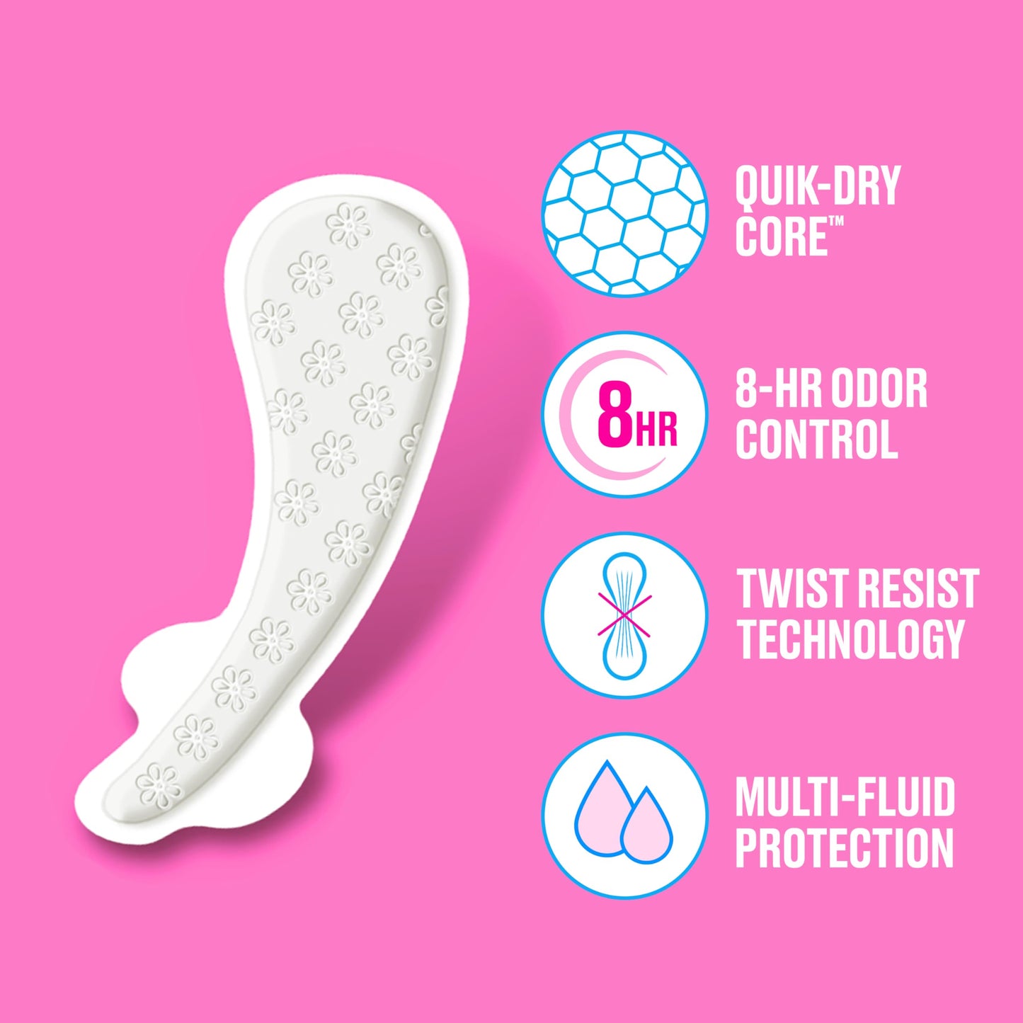 Carefree Panty Liners for Women, Thong Liners, Unwrapped, Unscented | Pantiliners, Carefree Liners, Daily Liners for Women, Light Periods and Leaks | 196ct (4 Packs of 49ct) (Packaging May Vary)