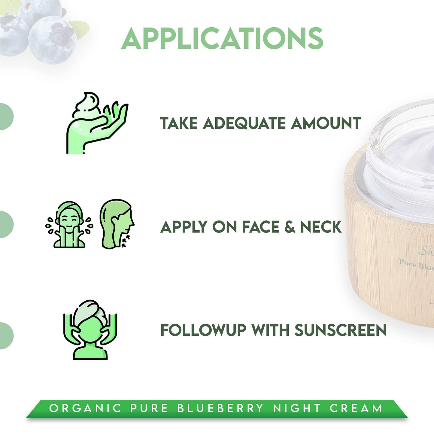 Shira Shir Organic Blueberry Night Cream for Nourished, Wrinkle-Free, Radiant Skin. Moisturizer Face Cream with Anti-Aging Formula keeps Skin Hydrated, Pure Facial Skin Care Product (50ml)
