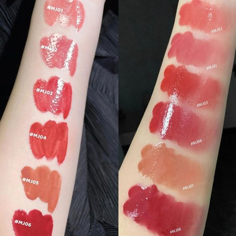 AZTK Meltykiss Jelly Gloss Lipstick, AZTK Melty Kiss Jelly Gloss Lipstick, AZTK Moisturizing Melty Kiss Lip Jelly, AZTK Lip Gloss, AZTK Lipstick Long Lasting, Waterproof & Non-fading, 6 Colors (MJ01)