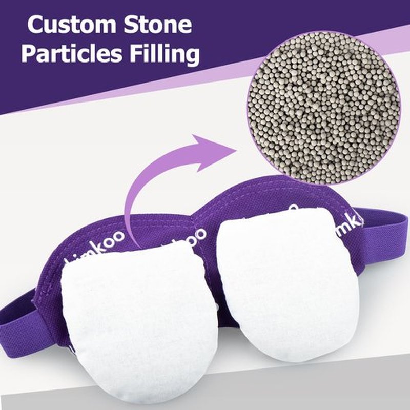 Heated Eye Mask, Microwave Warm Eye Compress, Moist Heat Eye Mask for Dry Eyes, Styes, Blepharitis, Itchy Eyes and Eye Strain Relief (Purple)