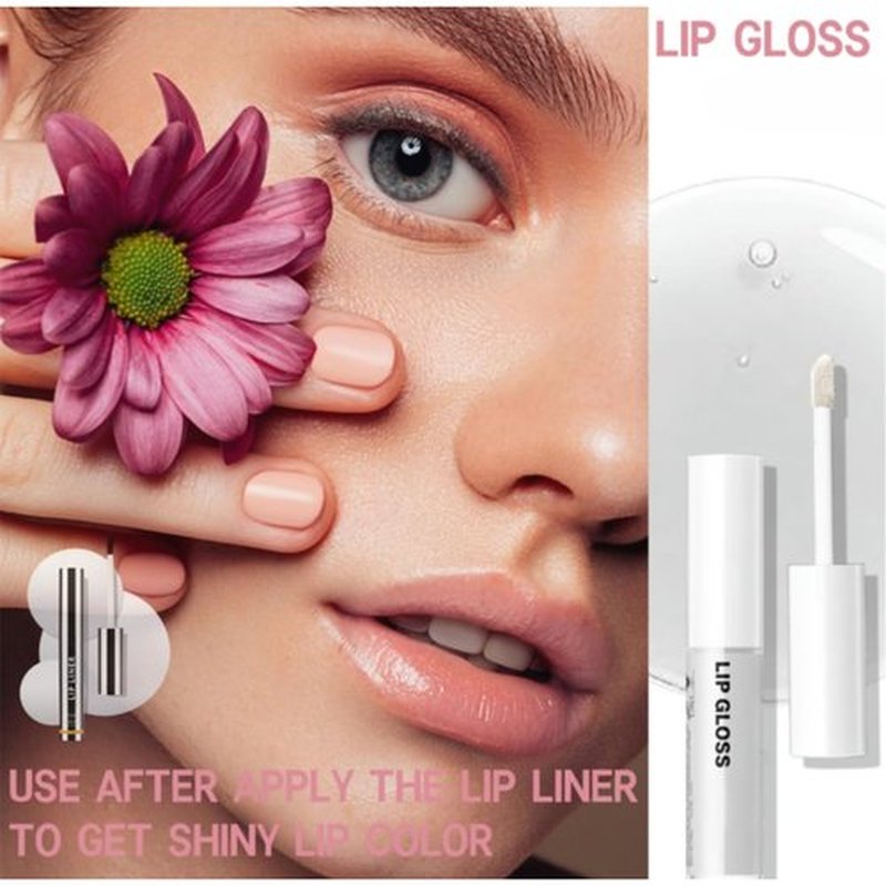 Okerker 2PCS Waterproof Peel Off Lip Liner Lip Stain - Vibrant Nourishing Peel Off Lip Tint Tattoo for Long-Lasting Moisturizing Lip Stain and Lip Oil Lip Gloss Set
