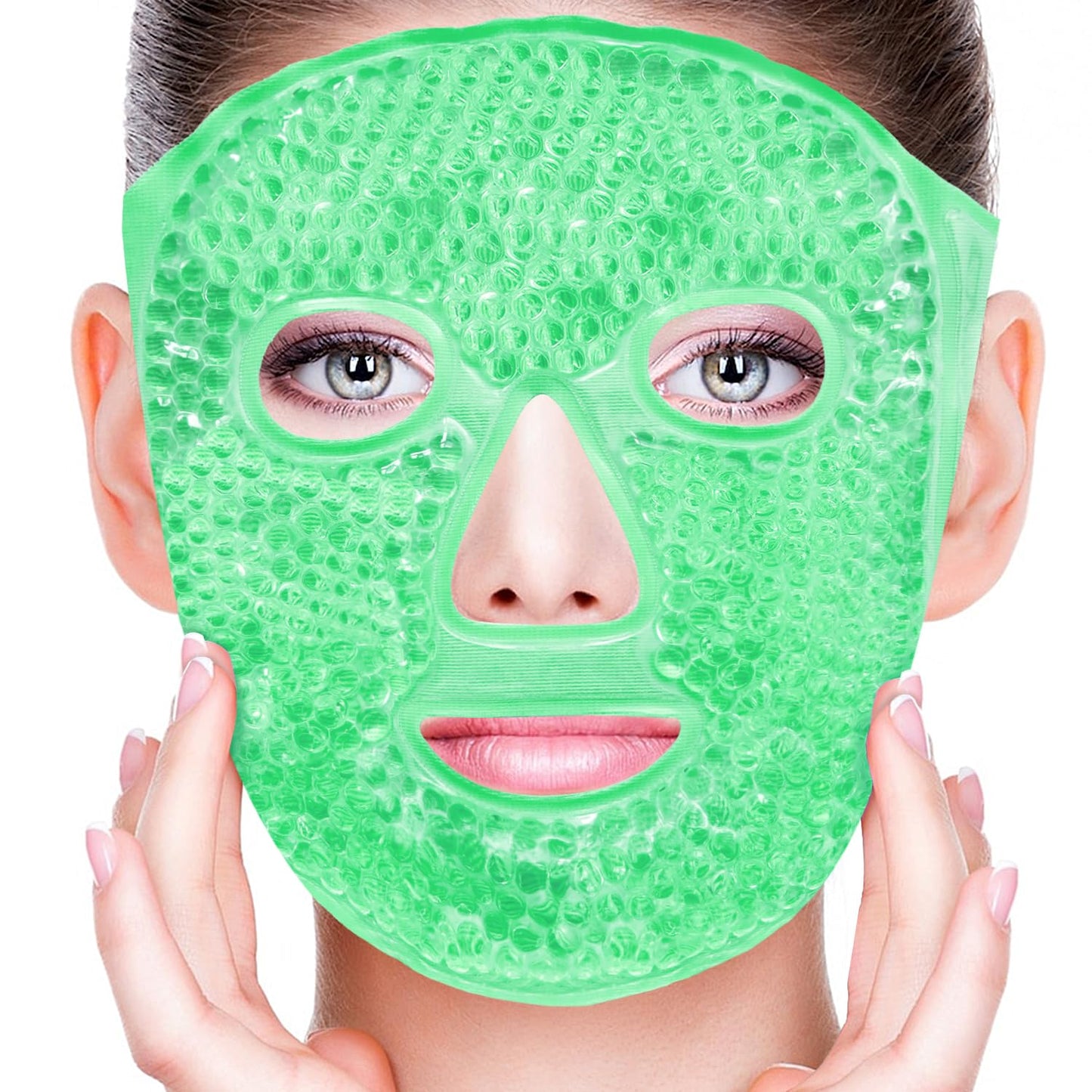CONBELLA Cold Face Eye Masks Ice Face Mask Hot Cold Compress | Dark Circles, Puffiness, Migraines & Headache, Reusable Cooling, For Women and Men