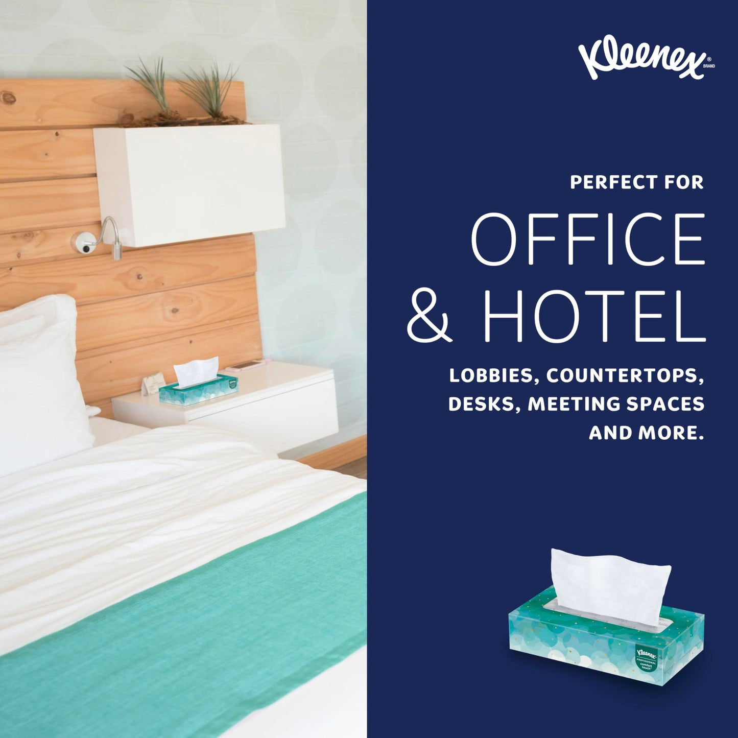 Kleenex Professional Facial Tissue, Bulk (21400), 2-Ply, White, Flat Boxed Format, Designed for Business (100 Tissues/Box, 36 Boxes, 3,600 Sheets/Case)