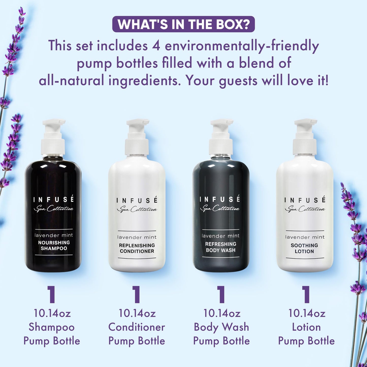 Terra Pure 4-Piece 10.14 oz Shampoo, Conditioner, Hand & Body Wash, Lotion
