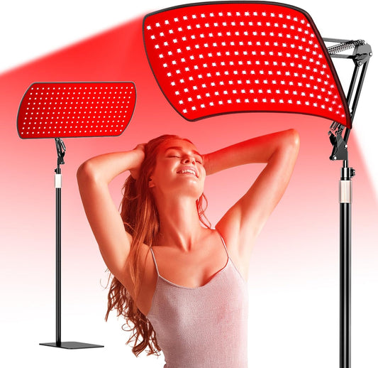 Red Light Therapy Lamp - 10-in-1 Wearable Device with 600 Beads | 660nm & 850nm Infrared for Body & Face