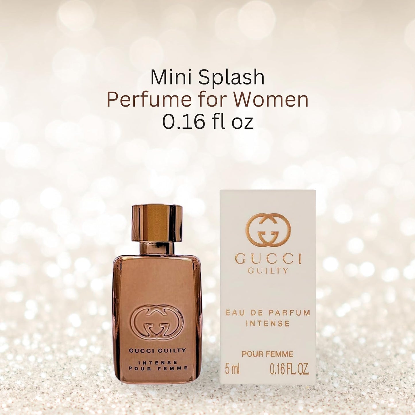 Gucci Guilty Perfume For Women Eau De Parfum Intense Mini Perfume Splash 0.16 Fl Oz
