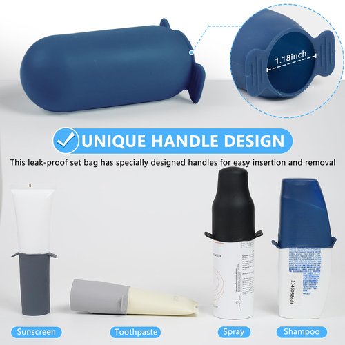 16 Pack Silicone Bottle Covers,Elastic Sleeves for Leak Proofing,Travel Essentials for Women Men,Travel Size Toiletries,Cruise Ship Essentials, Accessories Luggage, Travel Must Haves