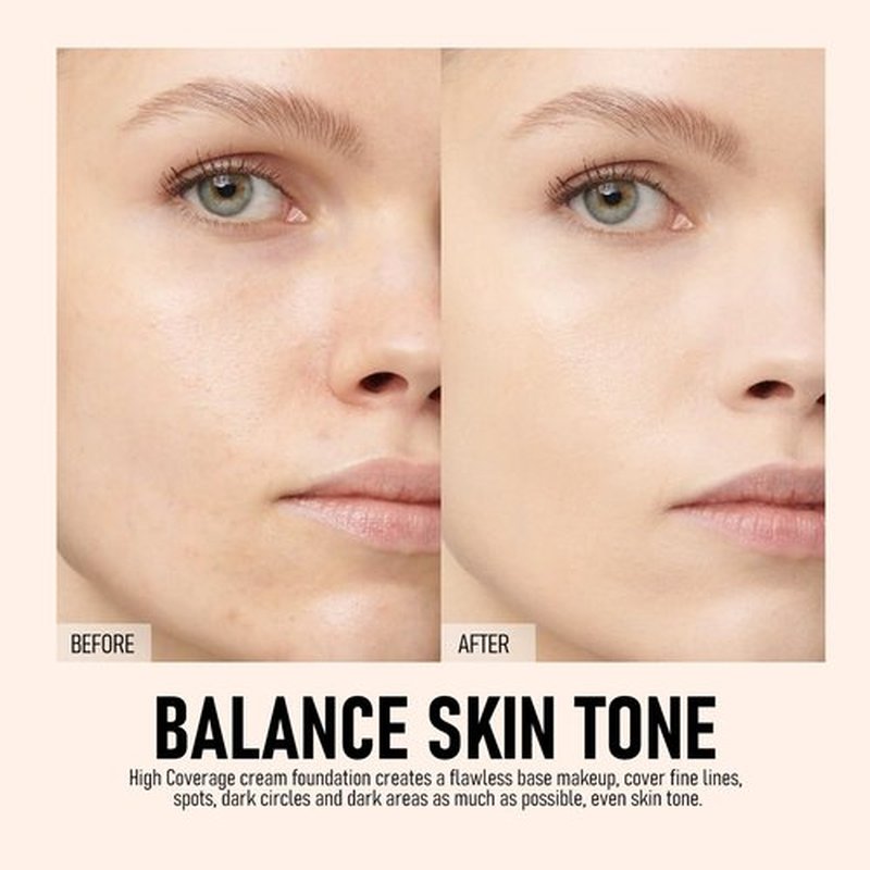 KYDA Liquid Foundation, SPF 50 PA+++, Full Coverage Matte Foundation BB Cream, Moisturizing Flawless Liquid Concealer Foundation, Skin-improving Foundation for All Skin, 1.01 fl oz, IVORY