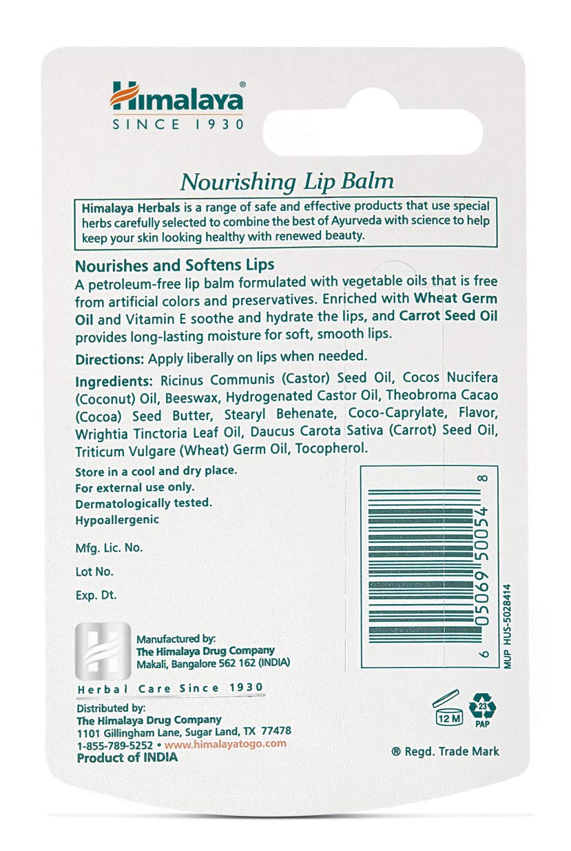 Himalaya Herbal Healthcare Nourishing Lip Balm, 0.16 Ounce