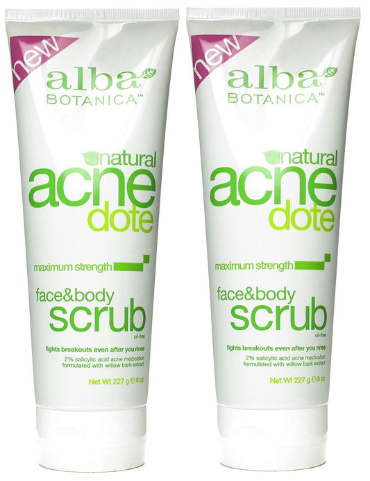 Alba Botanica Alba botanica natural acne dote face & body scrub maximum strength 8 oz (pack of 2)