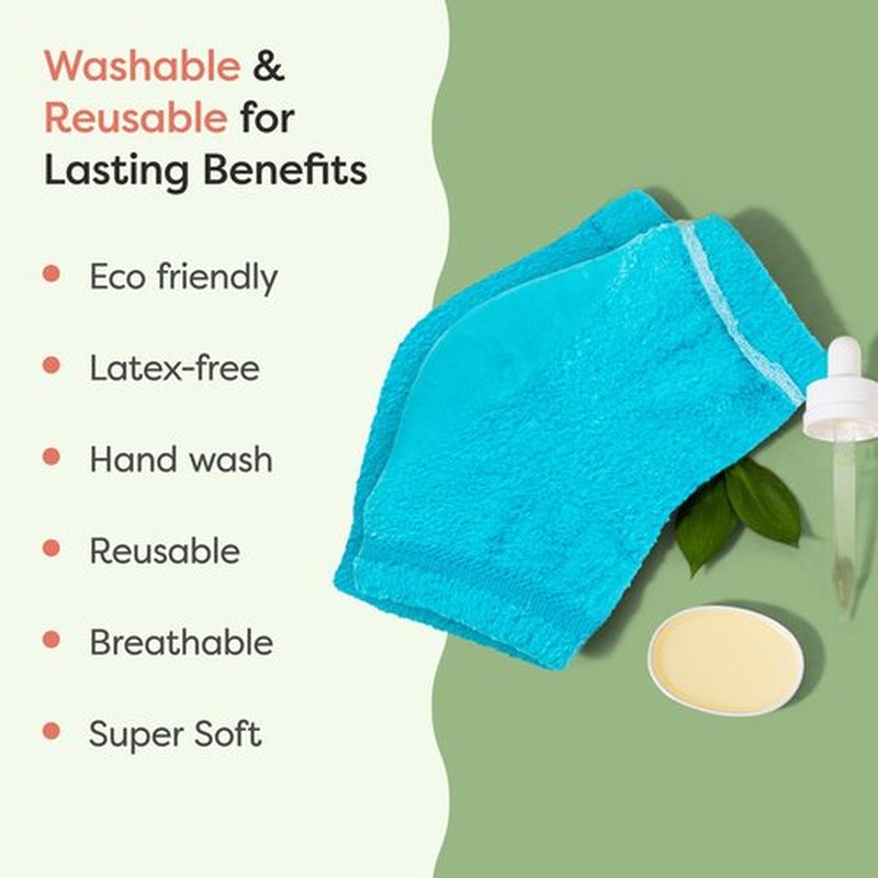 ZenToes Moisturizing Fuzzy Sleep Socks with Vitamin E, Olive Oil and Jojoba Seed Oil to Soften and Hydrate Dry Cracked Heels (Regular, Blue)