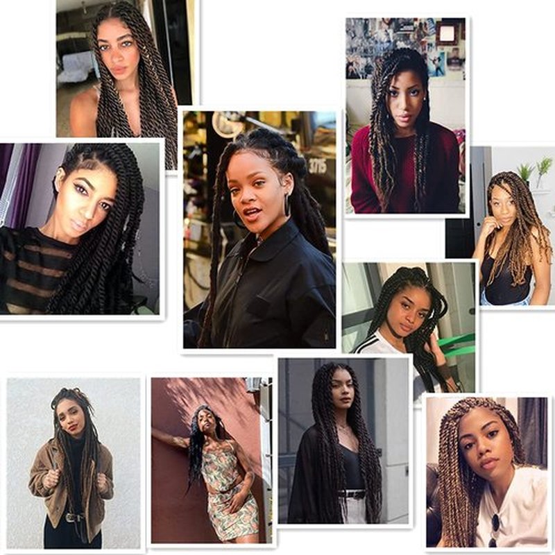 Ayana Marley Hair 3 Packs Marley Twist Braiding Hair Marley Braiding Hair For Faux Locs Crochet Hair 24Inch Long Afro Synthetic Hair Extensions (24 inch-3 pack, 1B)