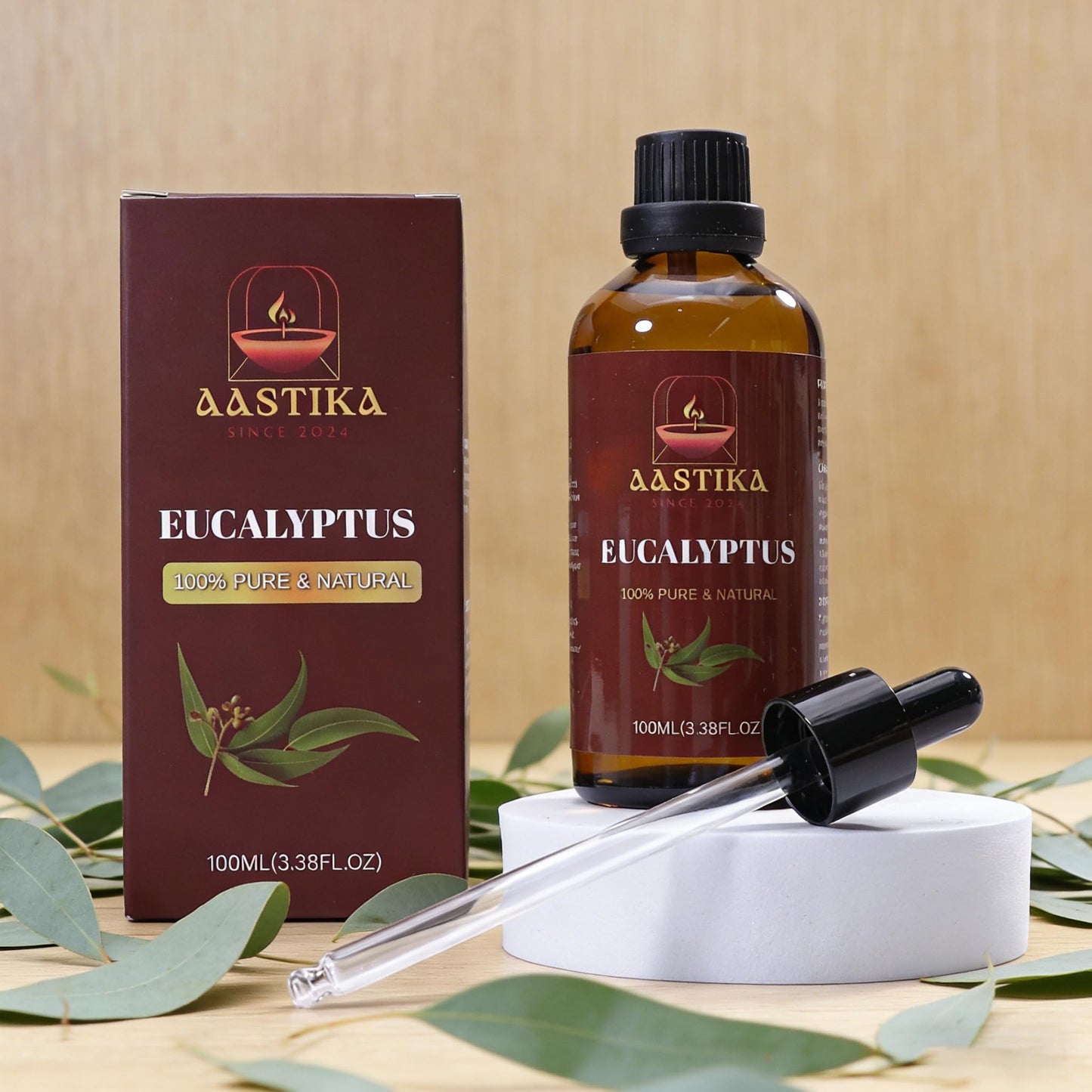 Aastika Eucalyptus Essential Oil – 100% Pure & Natural, 100ml Bottle