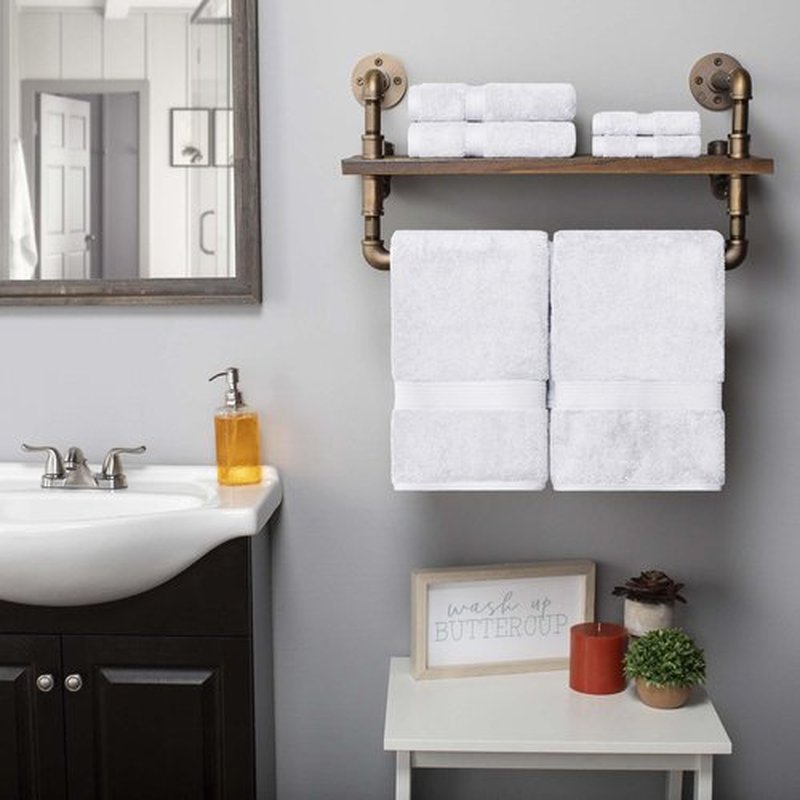 Superior Egyptian Cotton Pile 6 Piece Towel Set, Includes 2 Bath, 2 Hand, 2 Face Towels/Washcloths, Ultra Soft Luxury Towels, Thick Plush Essentials, Guest Bath, Spa, Hotel Bathroom, White