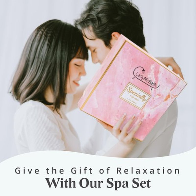 Lady McBath Spa Gift Baskets for Women - Bath Gift Set for Women, Luxury Bath Pillow, Loofah Sponge, Bath Bomb, Soap, Towel, & Insulated Wine Cup, Relaxation Gifts for Women Spa Night Gift Basket