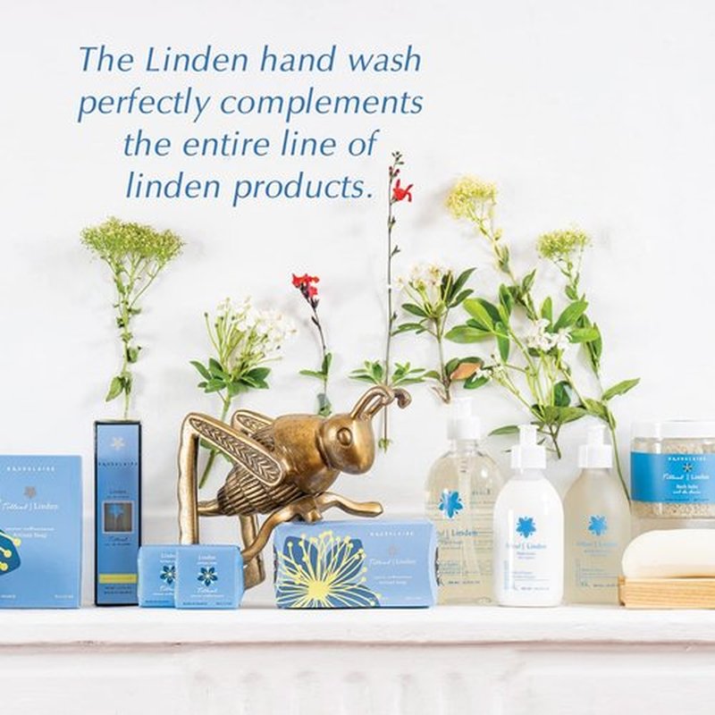 Provence Sante Natural Liquid Soap - Moisturizing Almond Oil Hand Soap with Fresh Linden Blossom Scent - Elegant Pump Dispenser for Kitchen & Bath (16.9 oz)