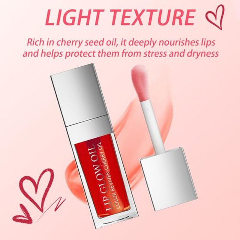 3 colors Big Brush Head Hydrating Lip Glow Oil, Plumping Lip Tint,Tinted Lip Balm Lip Care,Non-Sticky Long Lasting Lip Oil Gloss，Desalination Tender Moisturizing Repair Moisturizing(Set B)